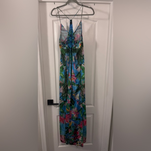 Sakkas Blue and Green Floral Dress - Picture 6 of 8